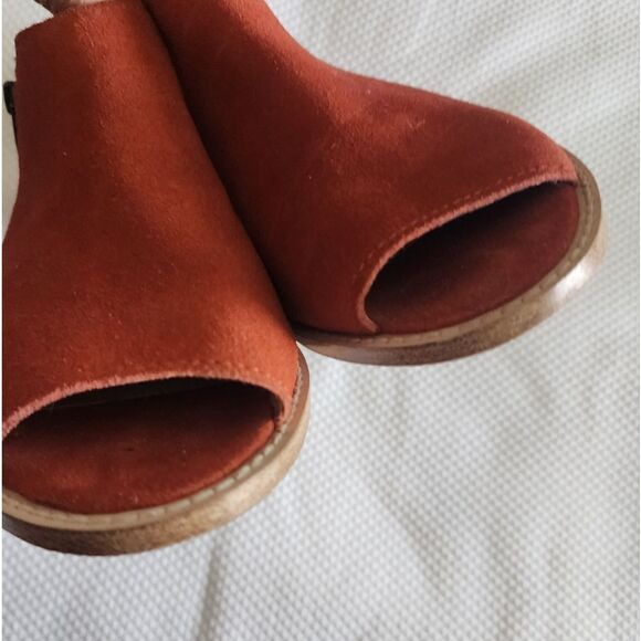 Anthropologie Kelsi Dagger Brooklyn fall suede leather both size zip flats shoes - Picture 14 of 14